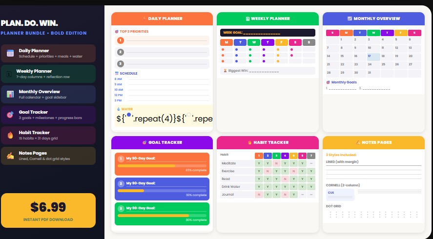 Plan. Do. Win. Planner Bundle preview